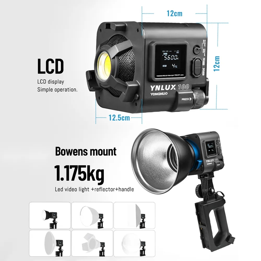 YONGNUO YNLUX100 100W 3200K-56 - огляд і ціна Photography Lighting Handheld