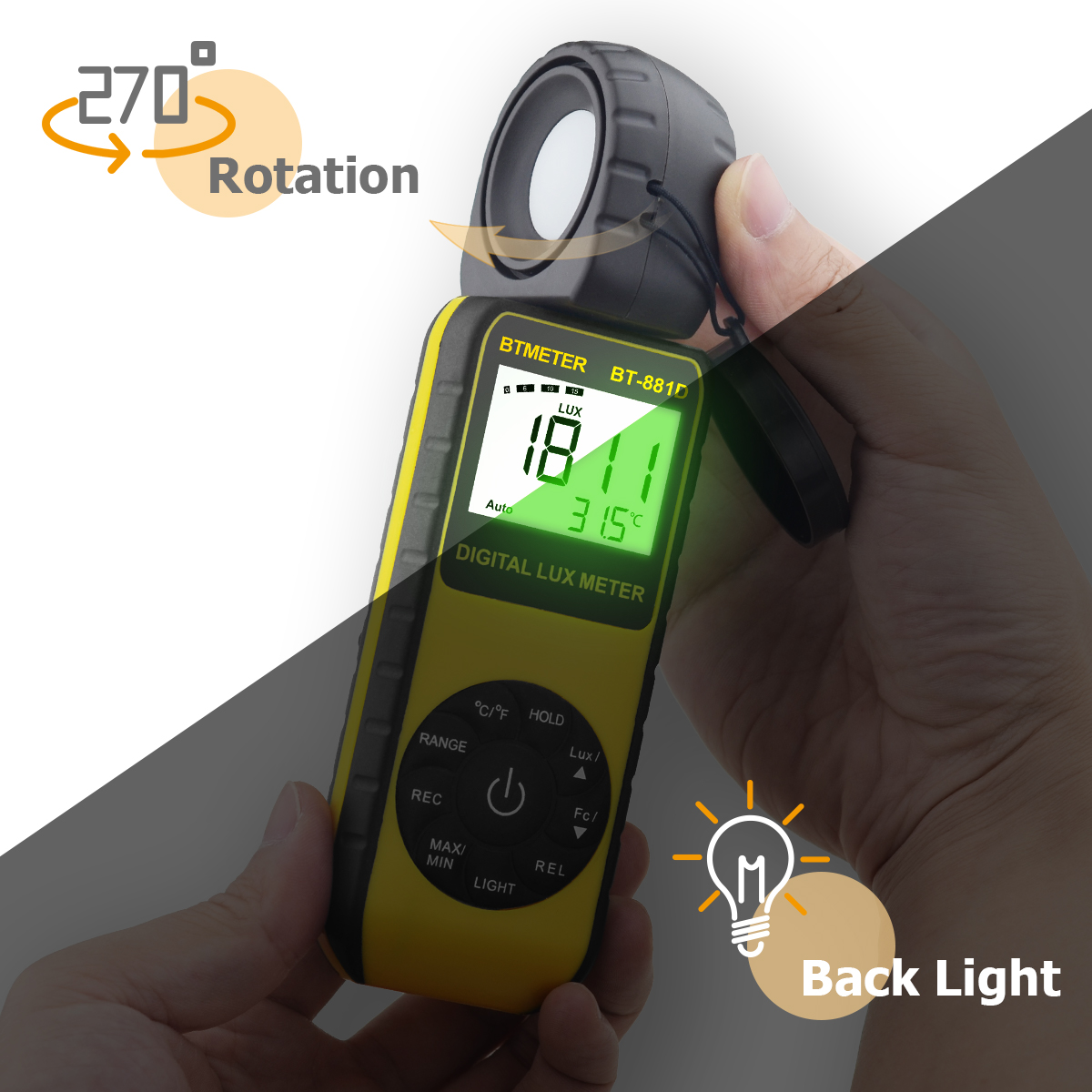 Digital Lux Meter 400,000 Lux  - огляд і ціна Photography Lighting Handheld